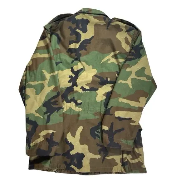 Vintage US Army Cold Weather Field Coat Small Reg Woodland Camo - Picture 3 of 9